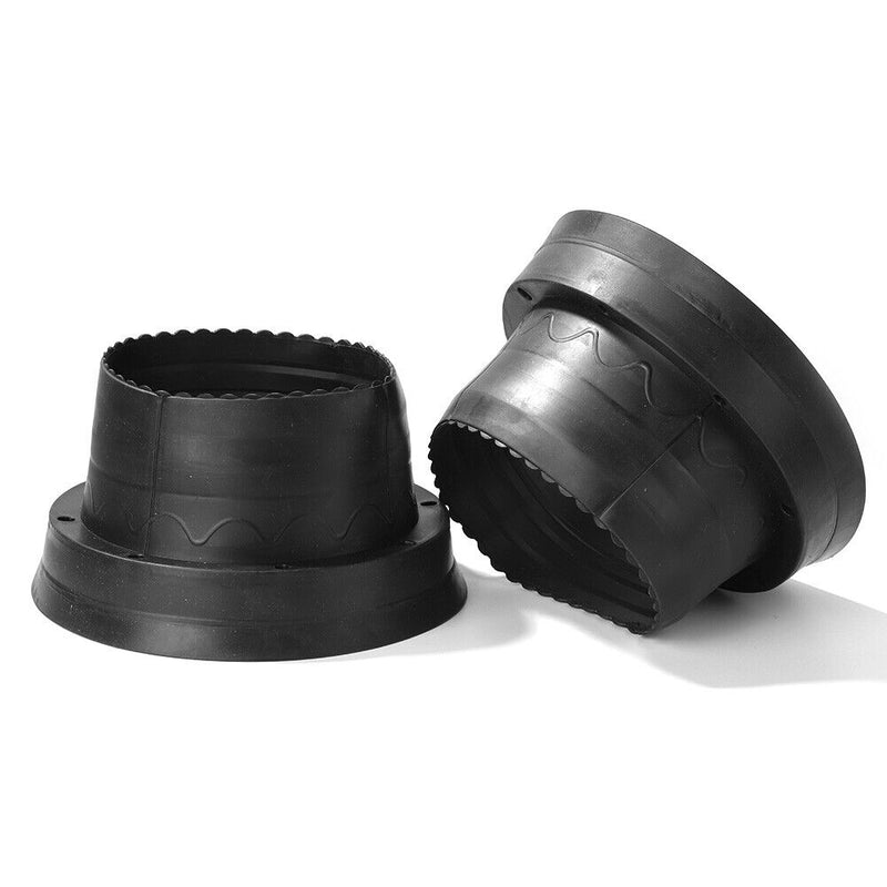 2pcs 6.5in Waterproof Car Speaker Covers Soft Silicone Horn Spacer (Black) Newly
