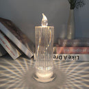 LED Diamond Candle Light Acrylic Crystal Night Lamp Home Bedroom Decor (B) Newly