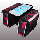 Bike Touch Screen Phone Bag Bicycle Top Tube Bag Riding Equipment (Red) Newly