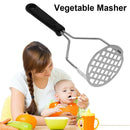 Concepts Smooth Stainless Steel Vegetable Crusher Potato Masher Black Handle