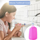 #A 3pcs Tooth Brush Pod Silicone Toothbrush Head Box Soft Food Material for Outd