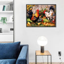 Yard Chicken Partial Oil Paint By Numbers DIY Handpainted Home Decoration Gifts