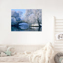 Hand Painted DIY Snow by Lake Oil Canvas Paint By Numbers Drawing Kit Craft
