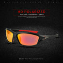 Polarized Sunglasses Men UV400 Outdoor Driving Eyewear (Black Red Film)