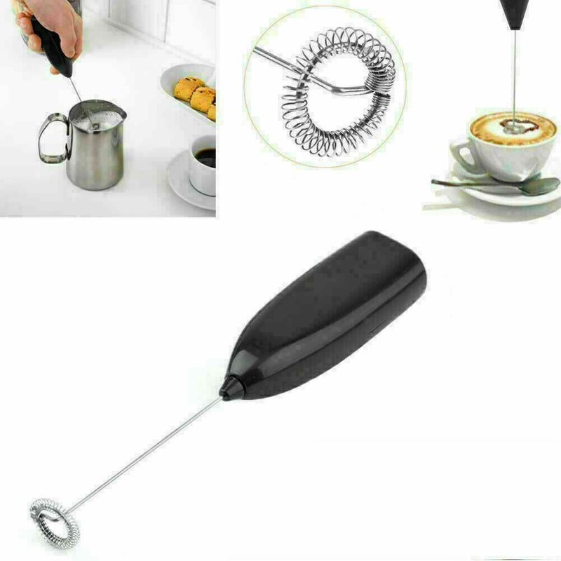 Frother Electric Milk Mixer Drink Foamer Coffee Egg Whisk Latte J2W1