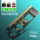 M.2 NVME SSD to PCIE X4 Adapter PCIE X16/X8/X4 Support M-Key M.2 NVME Card