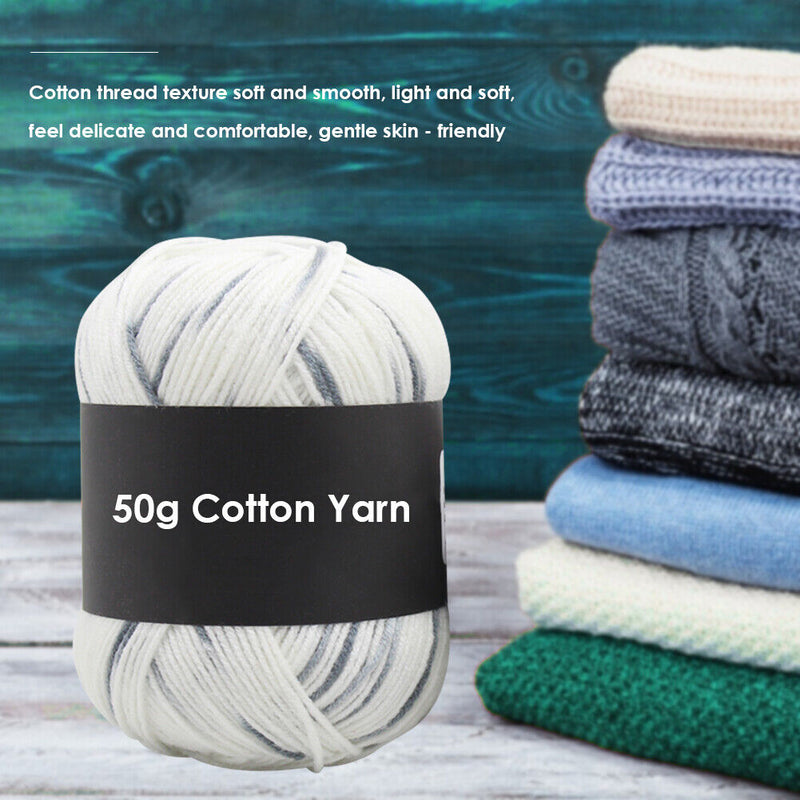 Gradient Color Milk Cotton Yarn Scarf Sweater Crochet Knitting Yarn (H) Newly