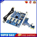 4 Port USB 3.0 PCI-e X1 Expansion Card PCI Express PCIe Hub Riser (Adapter)