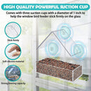 House Clear Window Viewing Bird Feeder Triangular Suction Cup Bird Feeder