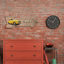 Arrow Shape Retro Metal Sign Rusty Texture Design Metal Painting Yellow Car