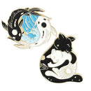 Fox Collar Accessories Brooch Enamel Badge Costume Jewelry Bagua Chart Brooch