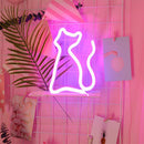 Creative Neon Sign Light Kids Room Night Lamp Mural Party Decor (Pink Cat)