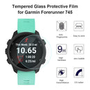 2pcs Smart Watch Protective Cover Tempered Glass Film for Garmin Forerunner 745