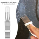 Stainless Steel Fin Comb Radiator Air Conditioner Clean Brush (Brush+Comb) Newly