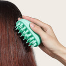 Silicone Head Body Scalp Massage Brush Hair Washing Clean Combs (Green) Newly