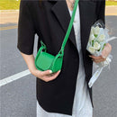 Women Small Leather Messenger Handbag Solid Mini Lipstick Shoulder Totes Bags