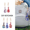 5pcs DIY Violin Full Drill Special Shaped Diamond Painting Keychains Gifts Newly