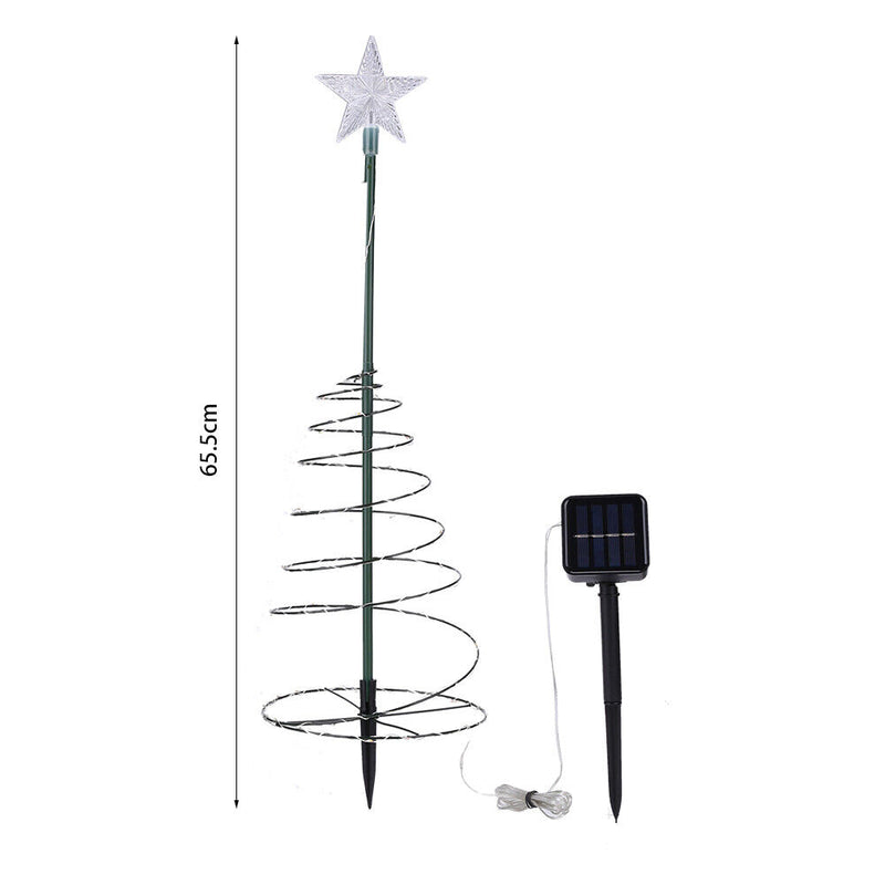 Solar Powered LED Christmas Tree Lawn Light Outdoor Garden Lamp (Colorful) Newly