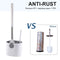 Toilet Brush & Holder Bathroom Toilet Brush Set Non-Slip Handle (Grey) Newly