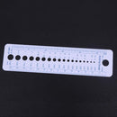 1pc Professional Knitting Needle Gauge Plastic Inch cm Home Sewing Ruler Tool