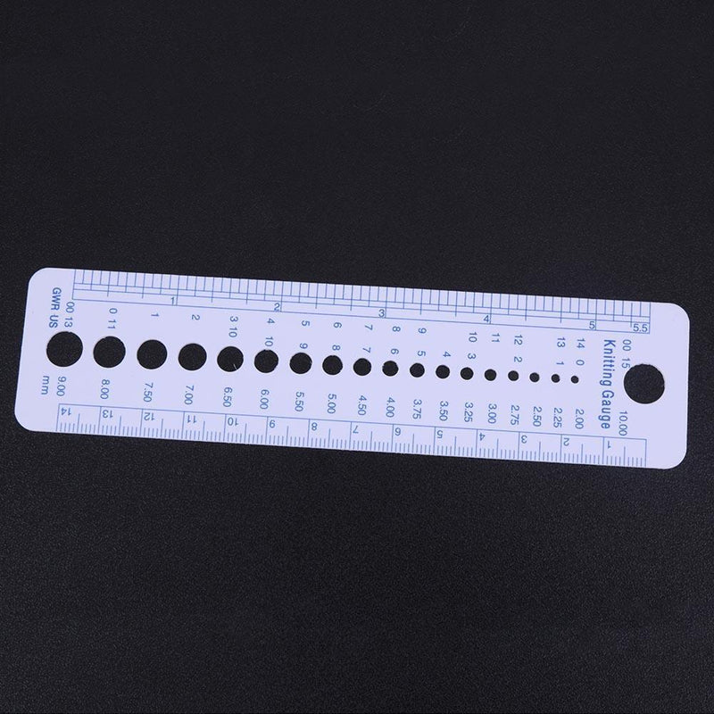 1pc Professional Knitting Needle Gauge Plastic Inch cm Home Sewing Ruler Tool