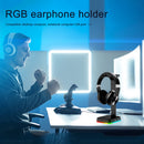 RGB Headphones Display Stand w/ 2 USB Charging Ports Earphone Holder for Gamer