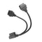 16-pin Right Angle OBD2 Splitter 1 for 2 Y Cable OBDII Extension Line(30cm)