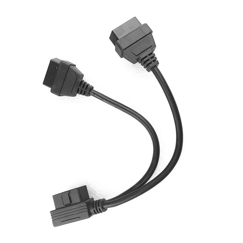 16-pin Right Angle OBD2 Splitter 1 for 2 Y Cable OBDII Extension Line(30cm)
