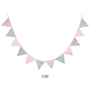 12 Flags Triangular Red Flag Bunting Wedding Birthday Party Home Decoration