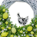 Easter Rabbit Wreath Door Acrylic Bunny Garland Home Decoration (C)