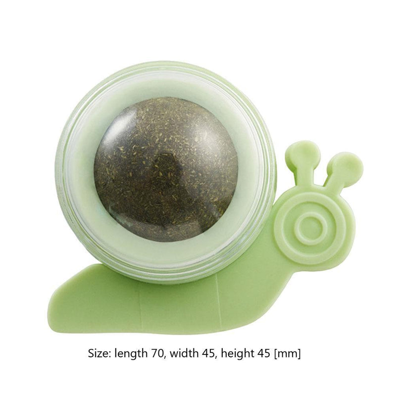 Cat Catnip Rotating Ball Cleaning Teeth Molar Interactive Pet Toys (Green)