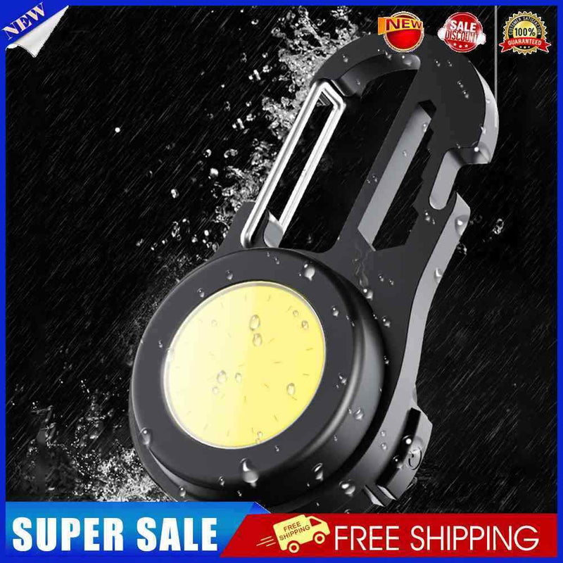 Multifunction Mini COB Keychain Work Lamps USB Rechargeable Camping Flashlight
