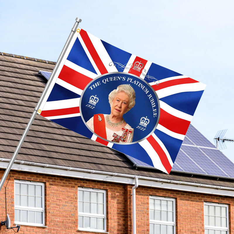 Polyester Giant England Flag Queen Elizabeth II & Attractive Queen Day Flags