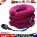 Inflatable Neck Stretcher Air Cervical Traction Massage Pillow (Rose Red) Newly