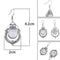 Ear Studs Amethyst Dangle Moonstone Earrings Openwork Pattern Moonlight