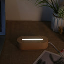 Oval Display Pedestal - LED Lights Display Base with USB (White Light) Newly