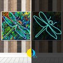 5D Diamond Painting DIY Luminous Dragonfly Full Round Wall Decor Rhinestone