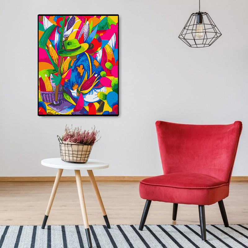 DIY Painting By Numbers on Canvas Abstract Oil Coloring Drawing Picture Art