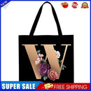 Alphabet flowers Printed Shoulder Shopping Bag Casual Large Tote Handbag W