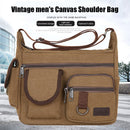 Canvas Men Messenger Bag Casual Multi Pockets Student Travel Shoulder Handb