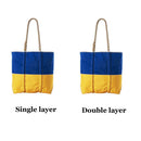 Bag Ukrainian Flag Tote Capacity Shoulder Handbags Ukraine Flag Storage Bag