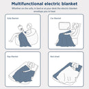 Fleece Electric Blanket Temperature Control Striped Electric Warmer for Winter