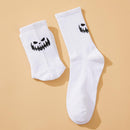 Unisex Funny Socks Autumn And Winter Women Pumpkin Halloween Stockings 8 Pairs,