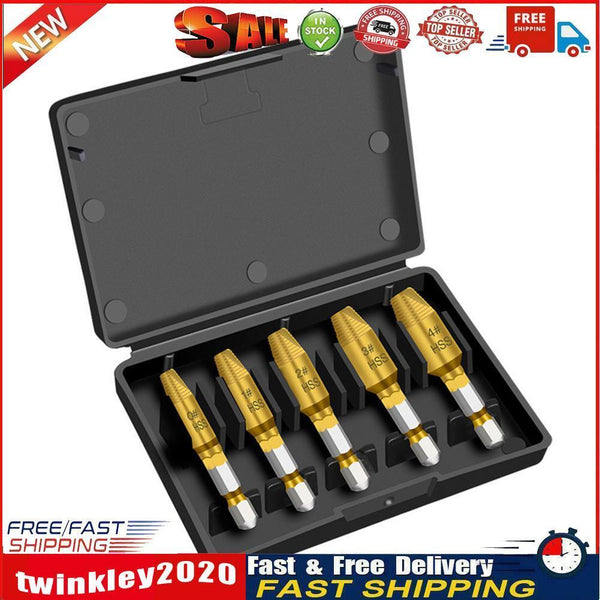 5pcs HSS 4241 Broken Screw Extractor Hex Handle Damaged Screw Bolt Remover Newly