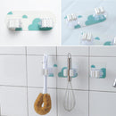 Wall Mounted Mop Holder Hang Brush Broom Rack Kitchen Tool (Double Row)