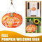 Fall Pumpkin Welcome Sign Autumn Pumpkin Hanging Wooden Signs Autumn Fall.