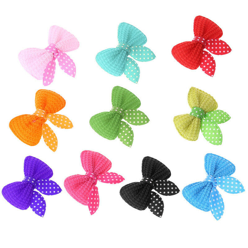 10pcs Dog Cat Puppy Hair Clips Hair Bows Tie Bowknot Sale Grooming Hairpin D2L9