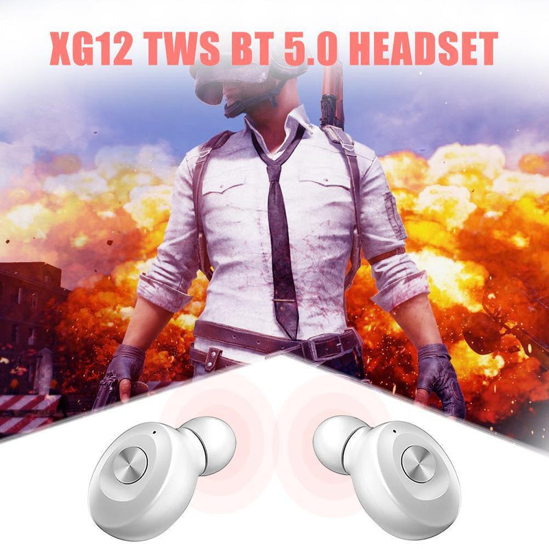 XG12 TWS Wireless Bluetooth 5.0 In-ear HiFi Stereo Earphones with Charging Case