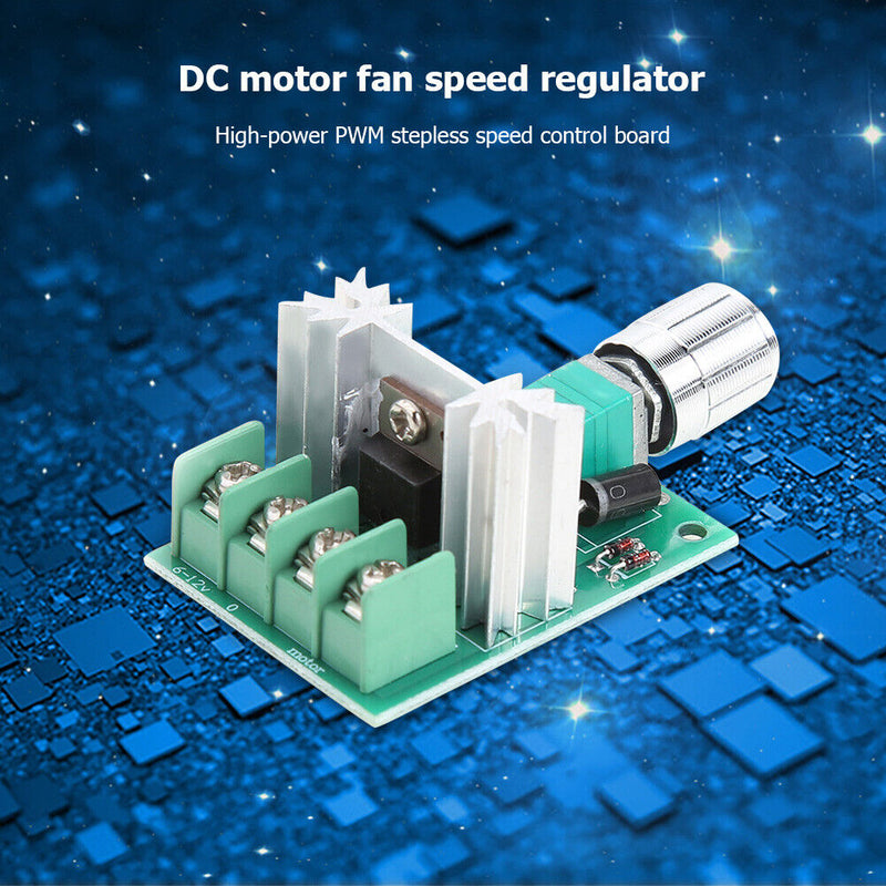 6V 12V 6A PWM No-Polarity DC Motor Speed Governor Speed Controller Module