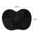 Silicone Makeup Brush Pen Cleaning Pad Suction Cup Scrubber Board (Black) Newly